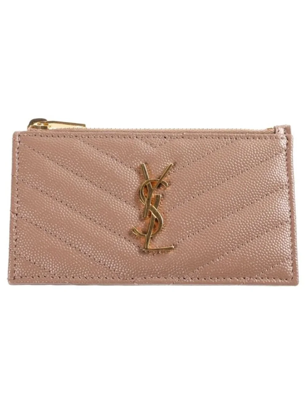 Saint Laurent YSL Cassandra Fragment Zip Card Case